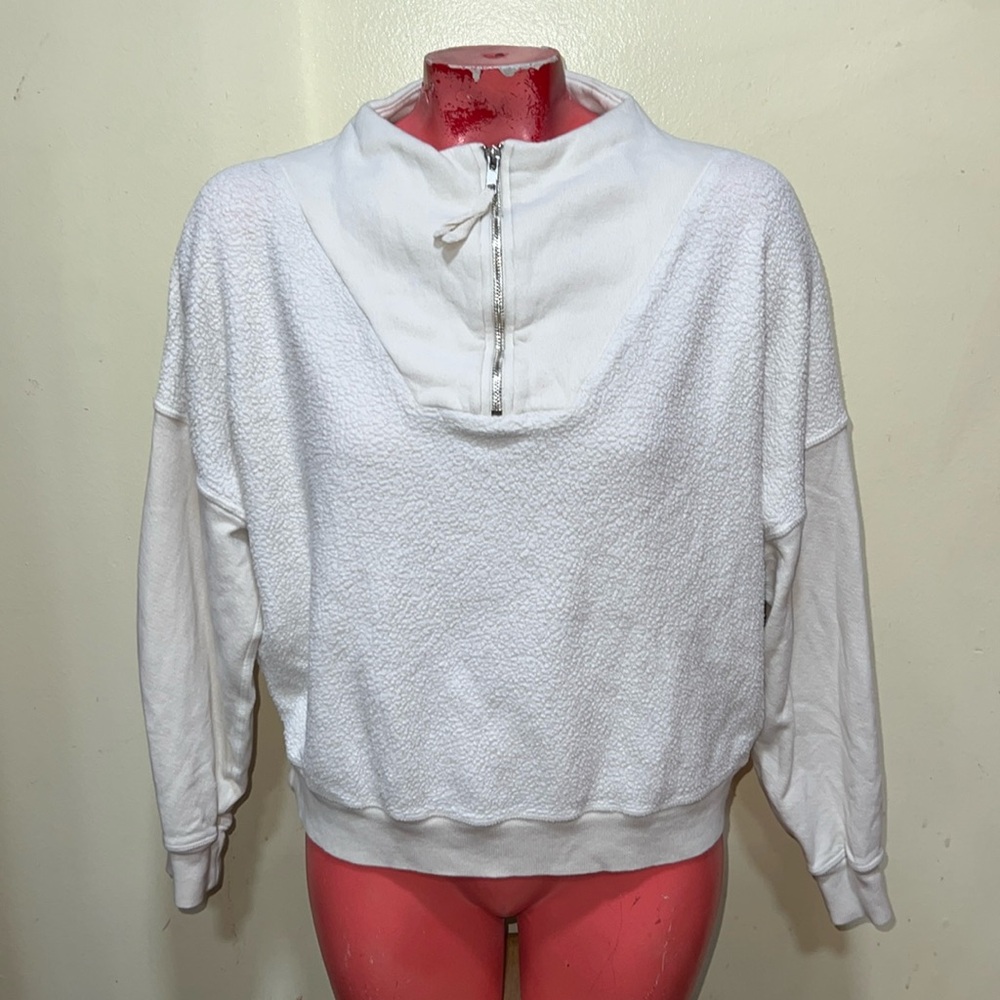 THE GREAT. zip up sweater pullover